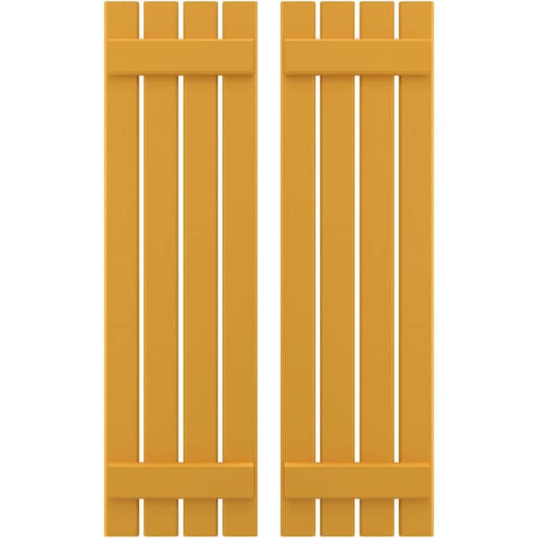 Ekena Millwork Americraft 4-Board, 2 Batten Exterior Real Wood Spaced Board-n-Batten Shutters, ARW101SB415X69TUH, PR ARW101SB415X69TUH - main